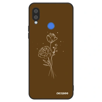 Szilikon tok erre a típusra Huawei Nova 3 - Brown flowers