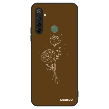 Szilikon tok erre a típusra Realme 6i - Brown flowers