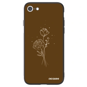 Picasee ULTIMATE CASE Apple iPhone 8 - készülékre - Brown flowers