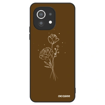Szilikon tok erre a típusra Xiaomi Mi 11 - Brown flowers