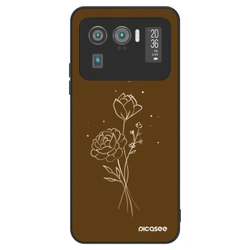 Szilikon tok erre a típusra Xiaomi Mi 11 Ultra - Brown flowers