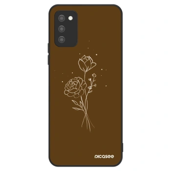 Szilikon tok erre a típusra Samsung Galaxy A02s A025G - Brown flowers