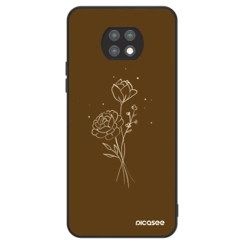 Szilikon tok erre a típusra Xiaomi Redmi Note 9T - Brown flowers