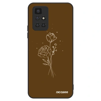 Szilikon tok erre a típusra Xiaomi Redmi 10 - Brown flowers