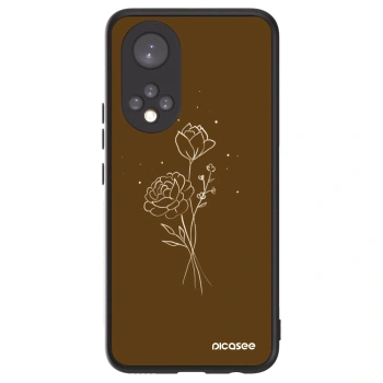 Szilikon tok erre a típusra Honor 50 5G - Brown flowers