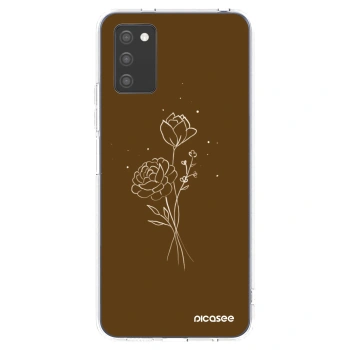Tok az alábbi mobiltelefonokra Samsung Galaxy A03s A037G - Brown flowers