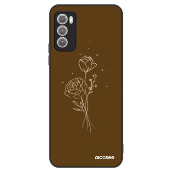 Szilikon tok erre a típusra Motorola Moto G60 - Brown flowers