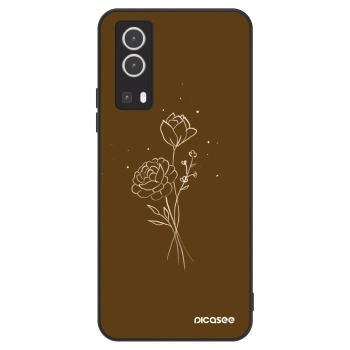 Szilikon tok erre a típusra Vivo Y72 5G - Brown flowers