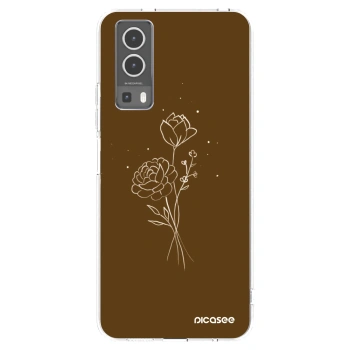 Picasee átlátszó szilikon tok az alábbi mobiltelefonokra Vivo Y72 5G - Brown flowers