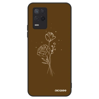 Szilikon tok erre a típusra Realme 8 5G - Brown flowers