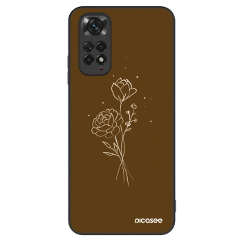 Szilikon tok erre a típusra Xiaomi Redmi Note 11 - Brown flowers