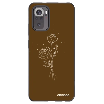 Picasee fekete szilikon tok az alábbi mobiltelefonokra Xiaomi Redmi Note 11S 4G - Brown flowers