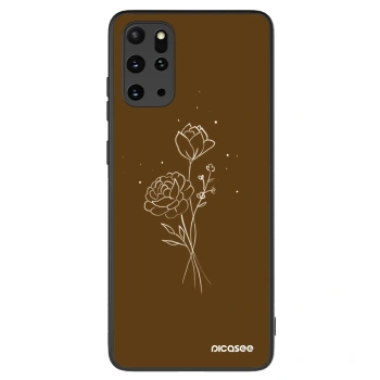 Szilikon tok erre a típusra Samsung Galaxy S20+ G985F - Brown flowers
