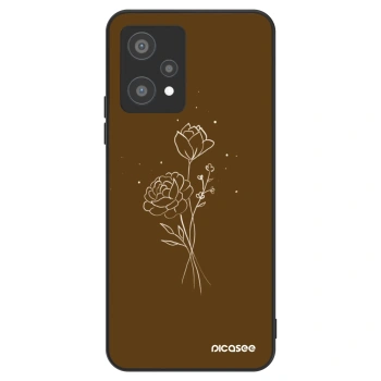 Szilikon tok erre a típusra Realme 9 Pro 5G - Brown flowers