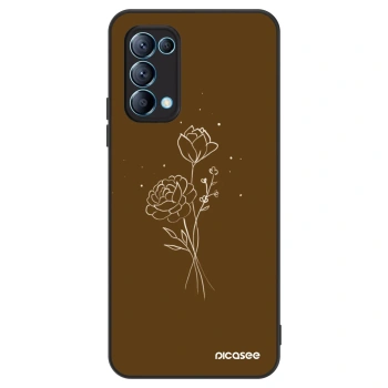 Szilikon tok erre a típusra OPPO Reno 5 5G - Brown flowers
