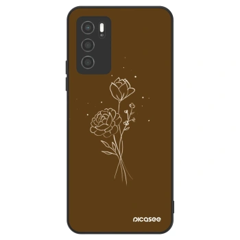 Szilikon tok erre a típusra OPPO A16 - Brown flowers