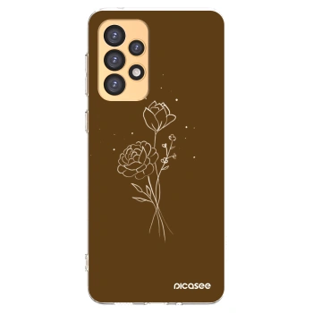 Picasee átlátszó szilikon tok az alábbi mobiltelefonokra Samsung Galaxy A33 5G A336 - Brown flowers