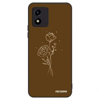 Szilikon tok erre a típusra Vivo Y01 - Brown flowers