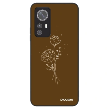 Szilikon tok erre a típusra Xiaomi 12X - Brown flowers