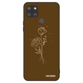 Szilikon tok erre a típusra Realme C21Y - Brown flowers