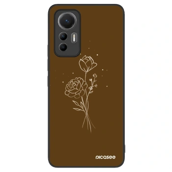 Szilikon tok erre a típusra Xiaomi 12 Lite - Brown flowers