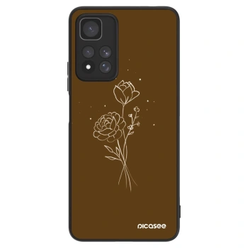 Szilikon tok erre a típusra Xiaomi Redmi Note 11 Pro+ 5G - Brown flowers