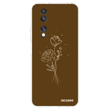 Picasee átlátszó szilikon tok az alábbi mobiltelefonokra Honor 70 - Brown flowers