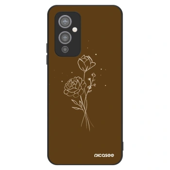 Szilikon tok erre a típusra OnePlus 9 - Brown flowers