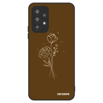 Szilikon tok erre a típusra Samsung Galaxy A73 5G - Brown flowers