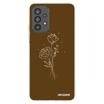 Picasee átlátszó szilikon tok az alábbi mobiltelefonokra Samsung Galaxy A73 5G - Brown flowers