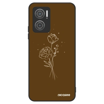 Szilikon tok erre a típusra Xiaomi Redmi 10 5G - Brown flowers