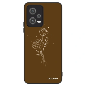 Szilikon tok erre a típusra Xiaomi Poco X5 - Brown flowers