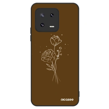 Szilikon tok erre a típusra Xiaomi 13 Pro - Brown flowers