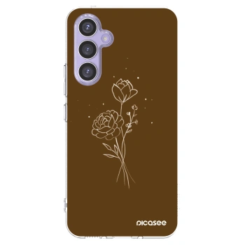 Picasee átlátszó szilikon tok az alábbi mobiltelefonokra Samsung Galaxy A54 5G A546B - Brown flowers