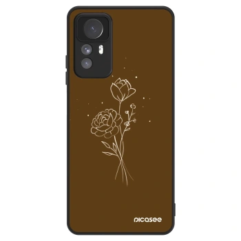 Szilikon tok erre a típusra Xiaomi Redmi Note 12S - Brown flowers
