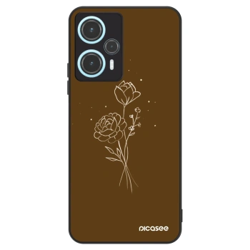 Szilikon tok erre a típusra Xiaomi Poco F5 - Brown flowers