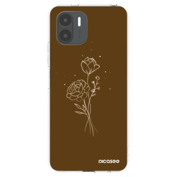 Picasee átlátszó szilikon tok az alábbi mobiltelefonokra Xiaomi Redmi A2 - Brown flowers