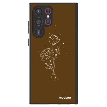 Picasee ULTIMATE CASE PowerShare Samsung Galaxy S22 Ultra 5G - készülékre - Brown flowers