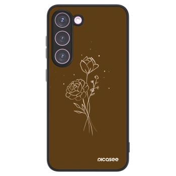 Picasee ULTIMATE CASE PowerShare Samsung Galaxy S23 5G - készülékre - Brown flowers