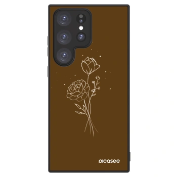 Picasee ULTIMATE CASE PowerShare Samsung Galaxy S23 Ultra 5G - készülékre - Brown flowers