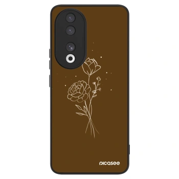 Szilikon tok erre a típusra Honor 90 5G - Brown flowers