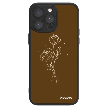 Picasee ULTIMATE CASE MagSafe Apple iPhone 15 Pro Max - készülékre - Brown flowers