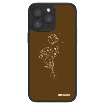 Picasee ULTIMATE CASE Apple iPhone 15 Pro Max - készülékre - Brown flowers