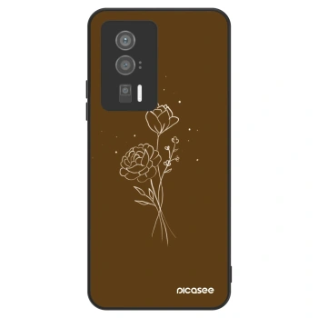 Szilikon tok erre a típusra Xiaomi Poco F5 Pro 5G - Brown flowers