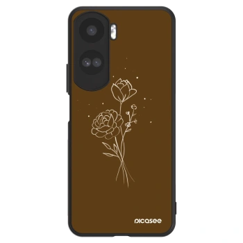 Szilikon tok erre a típusra Honor 90 Lite 5G - Brown flowers