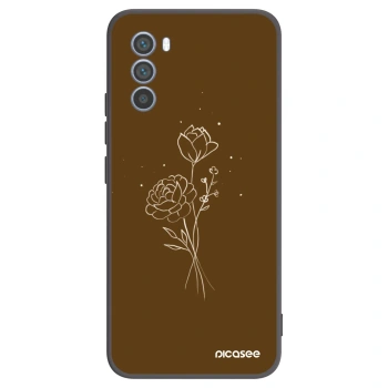 Tok az alábbi mobiltelefonokra Motorola Moto G62 - Brown flowers
