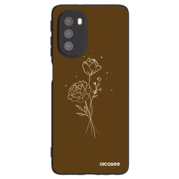 Tok az alábbi mobiltelefonokra Motorola Moto G51 - Brown flowers