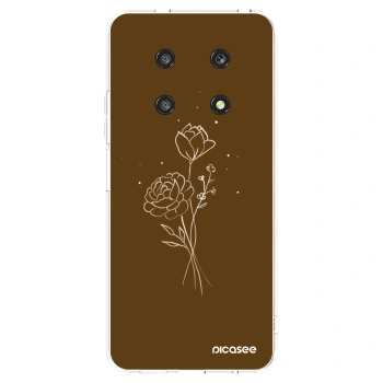 Picasee átlátszó szilikon tok az alábbi mobiltelefonokra Honor Magic4 Lite 5G - Brown flowers