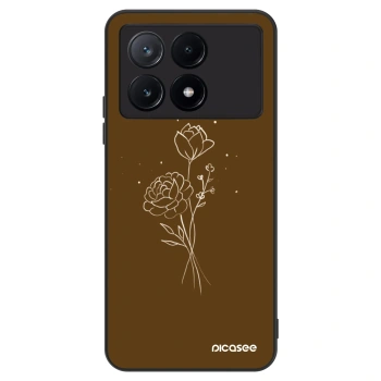 Szilikon tok erre a típusra Xiaomi Poco X6 Pro - Brown flowers