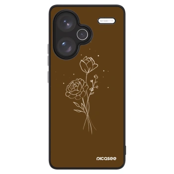 Picasee ULTIMATE CASE Xiaomi Redmi Note 13 Pro+ 5G - készülékre - Brown flowers